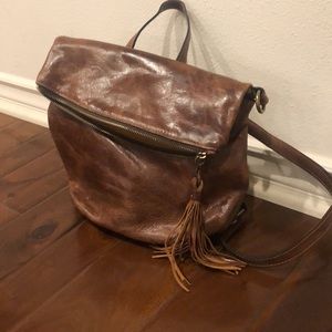 Patricia Nash Brown Leather Convertible Backpack/Crossbody